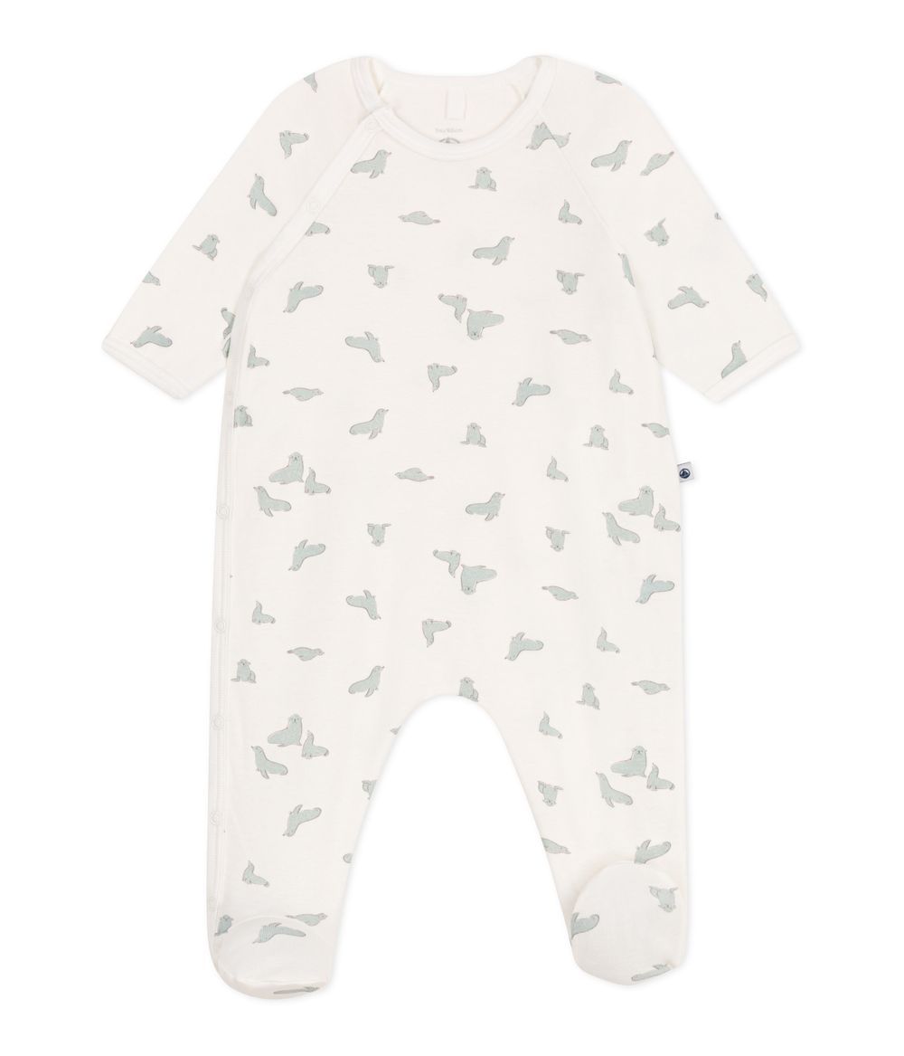 Petit Bateau - Baby Cotton Pyjamas With Seal Print