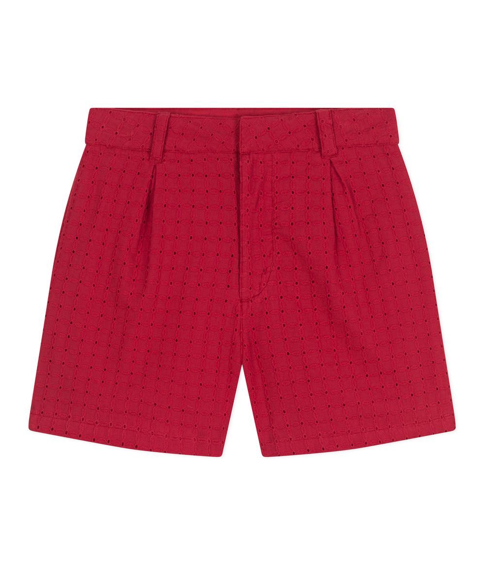 Petit Bateau - Children's Cotton Shorts - Red