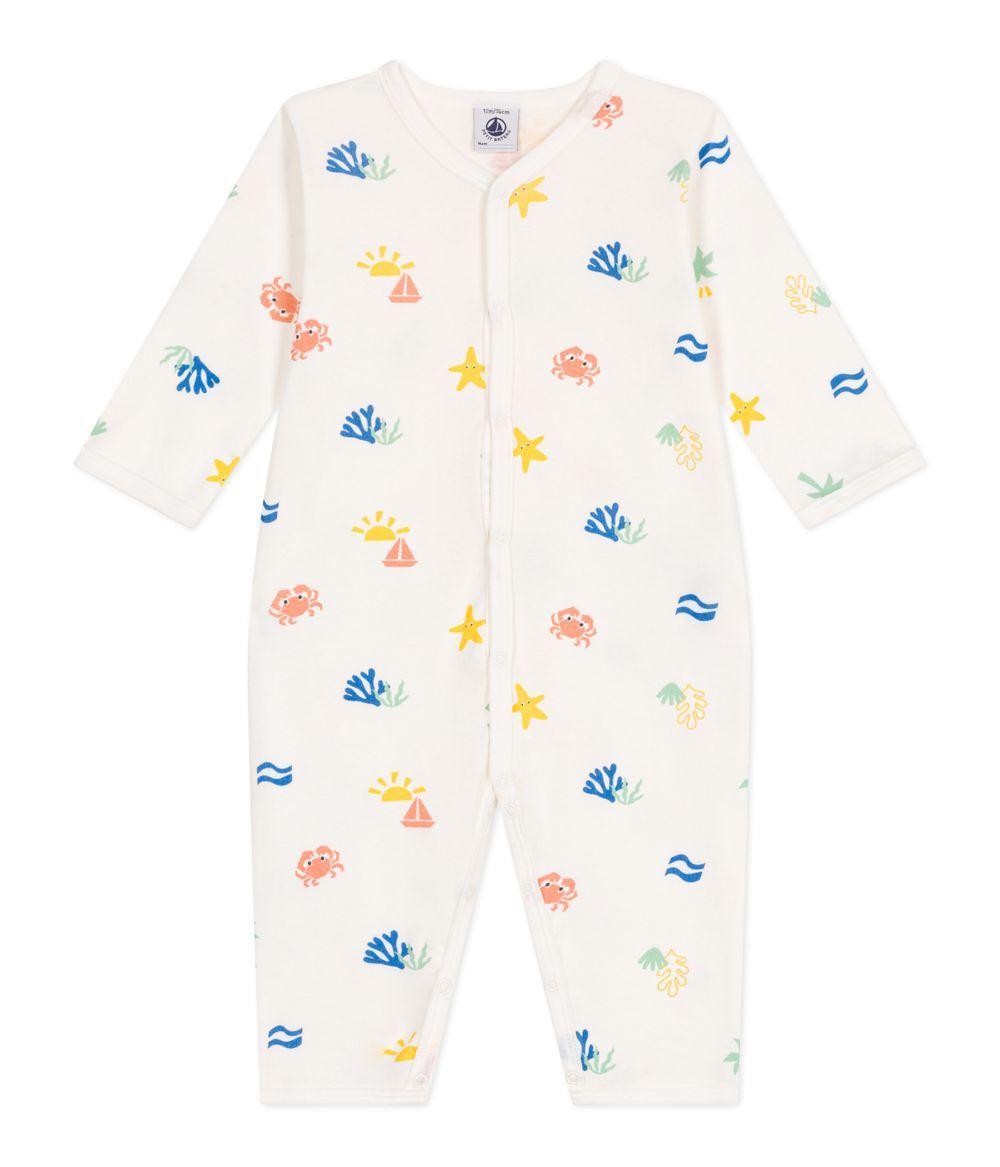 Petit Bateau - Baby Footless Cotton Pyjamas With A Printed Design