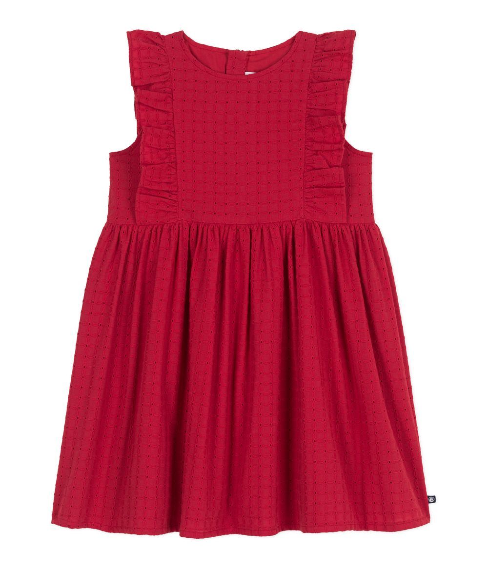 Petit Bateau - Children's Sleeveless Cotton Dress - Spicy Red