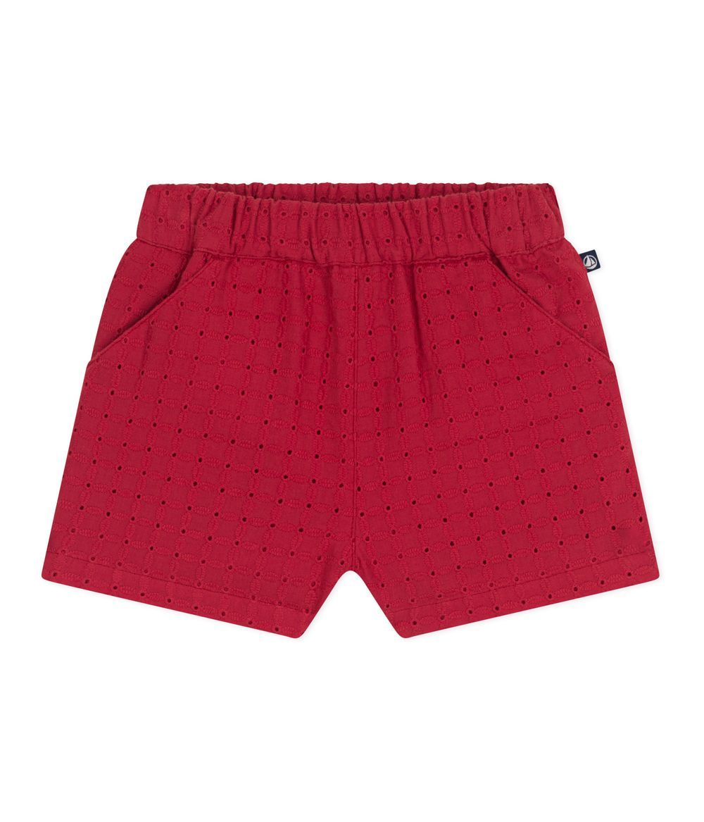 Petit Bateau - Babies' Poplin & Broderie Anglaise Shorts