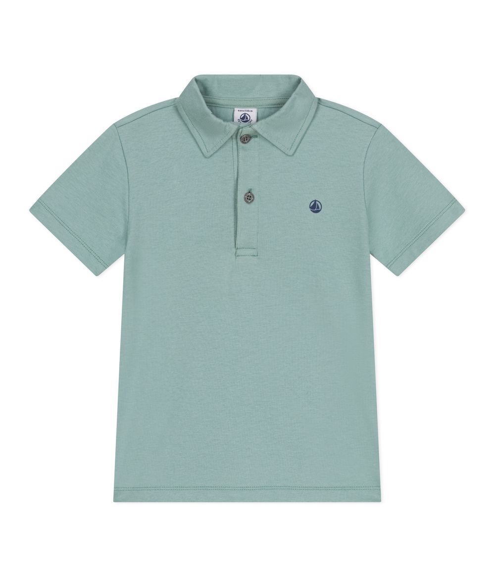 Petit Bateau - Children's Short-Sleeved Cotton Polo Shirt - Paul Green