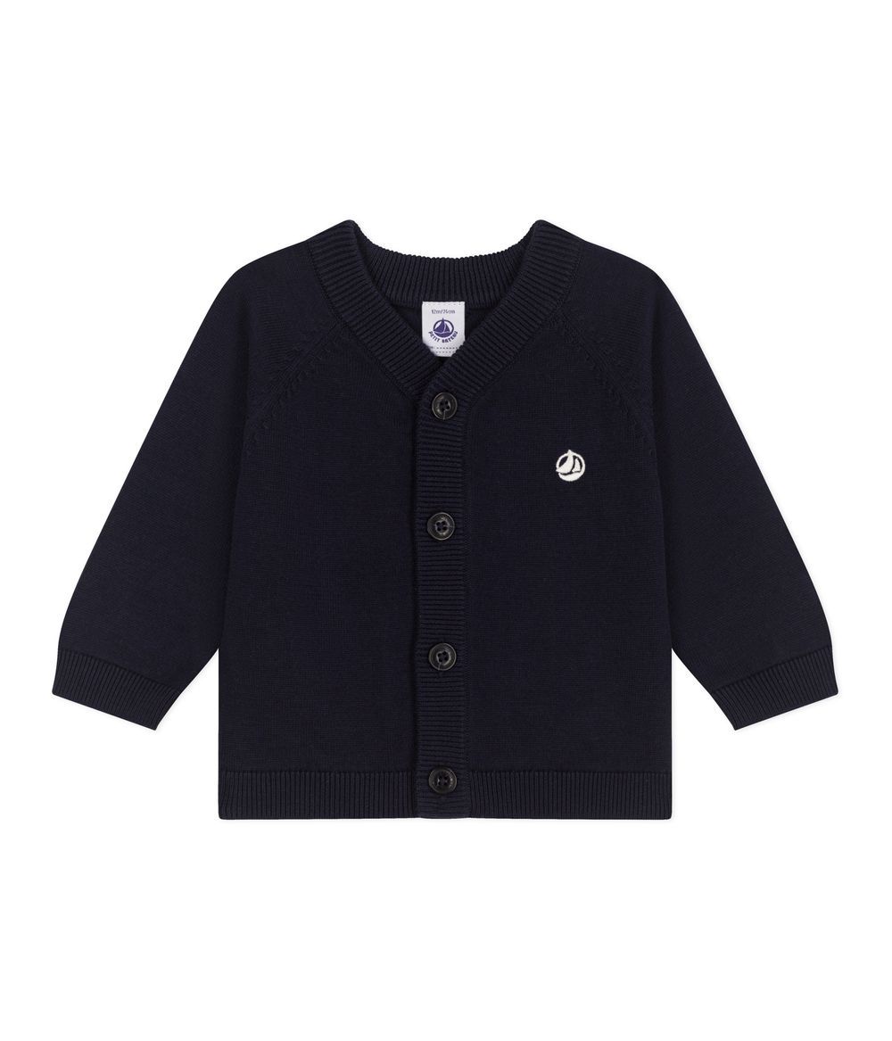 Petit Bateau - Babies' Plain Cotton Cardigan