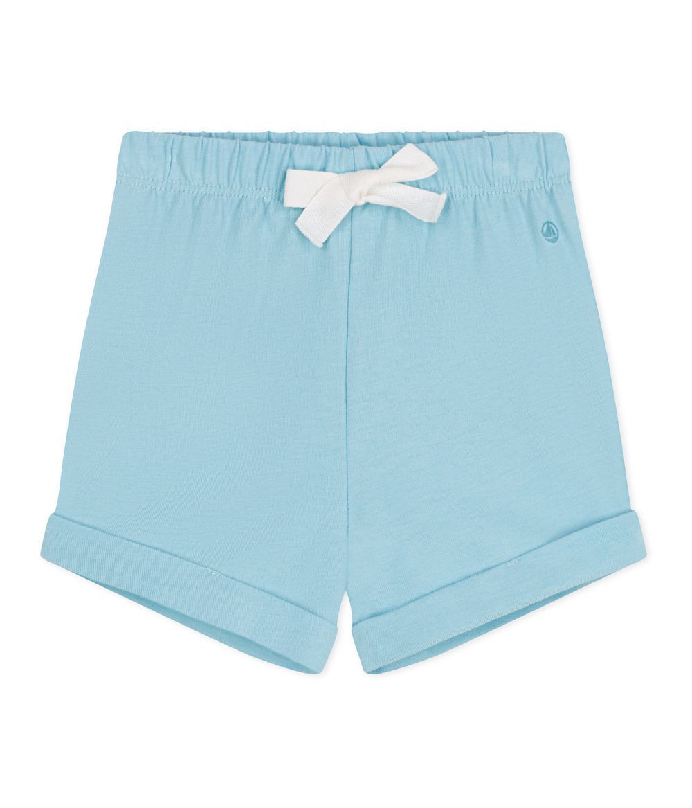 Petit Bateau - Plain Cotton Baby Shorts - Aquatic Blue