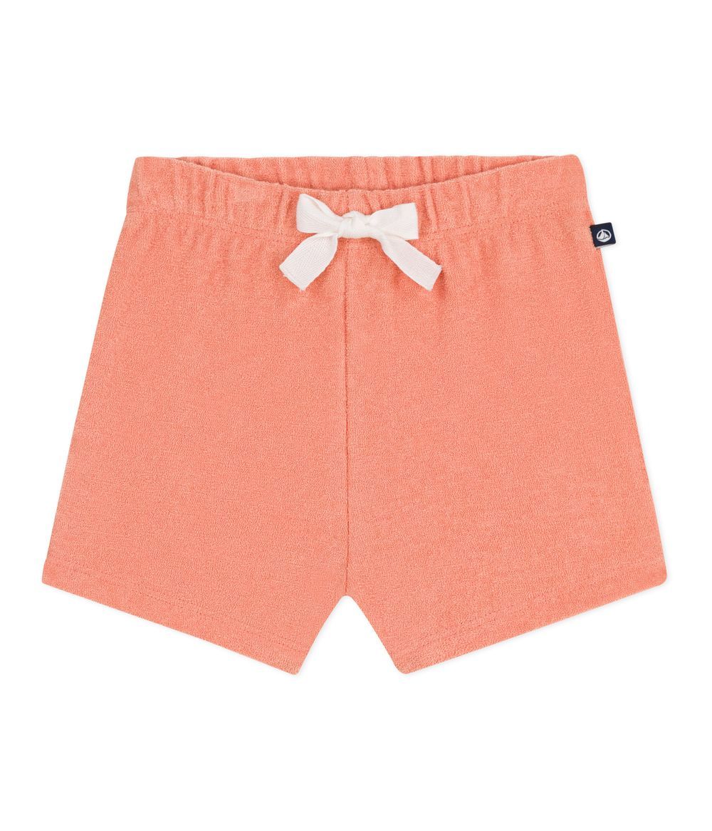 Petit Bateau - Baby Cotton Terry Shorts - Abricot Orange