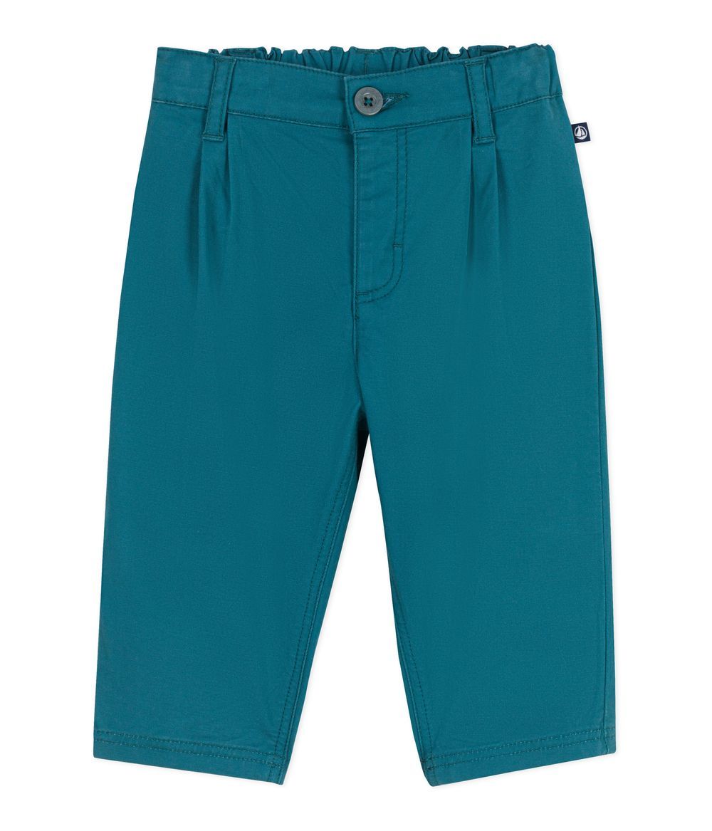Petit Bateau - Babies' Plain Soft Trousers - Dragonfly Green