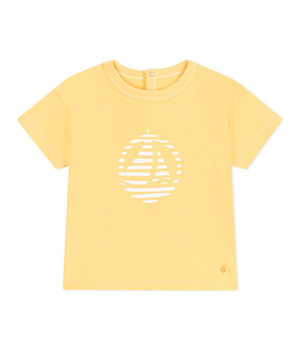 Petit Bateau - Babies' Short-Sleeved Plain Cotton T-Shirt - Orge Yellow