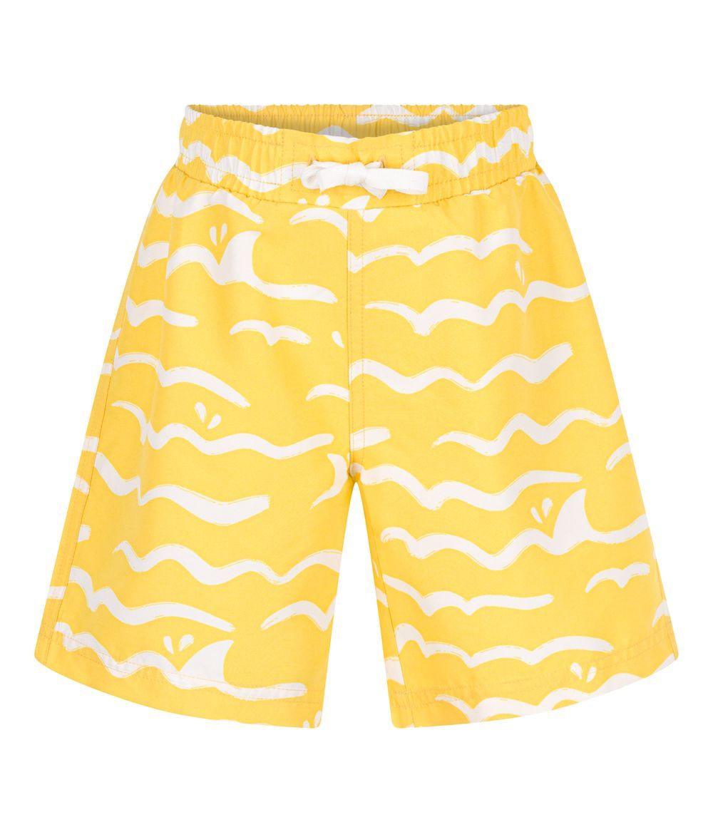 Petit Bateau - Printed Swim Shorts For Children - Marshmallow Yellow