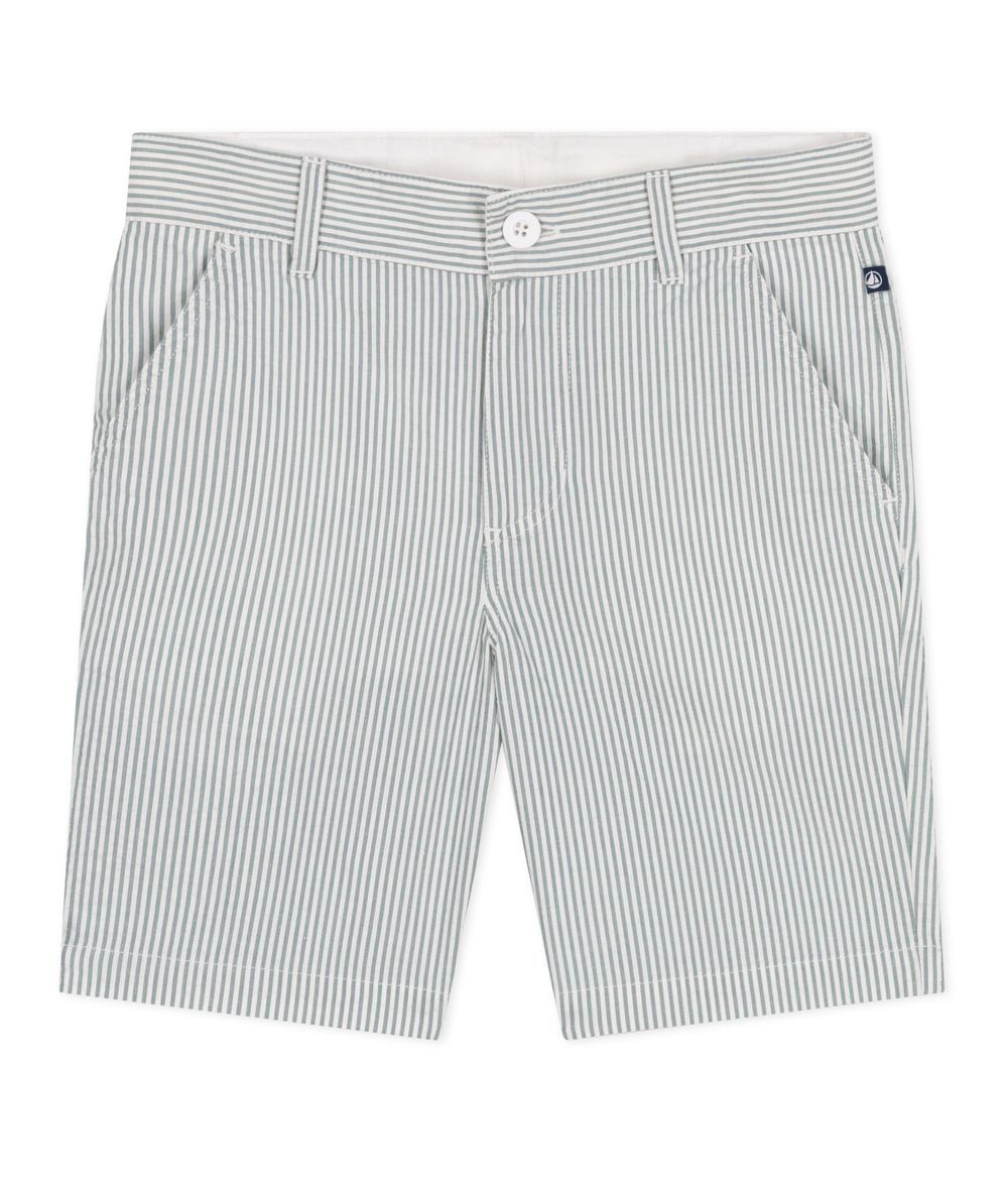 Petit Bateau - Children's Striped Cotton Bermuda Shorts