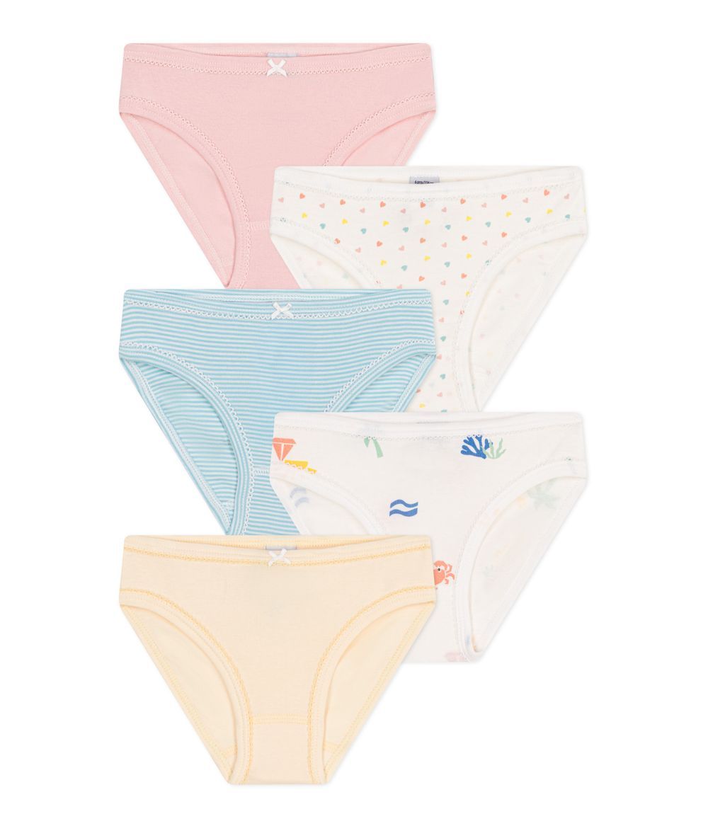 Petit Bateau - 5pc-Set - Kids Printed Cotton Panty - Multicolor