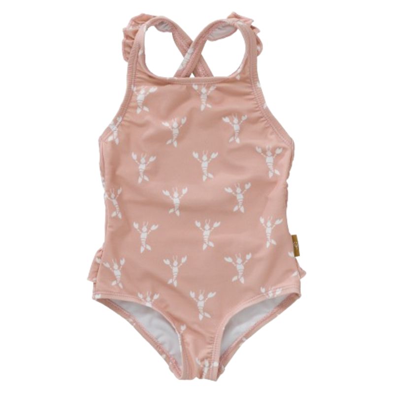Fresk - Girl's Printed UV Swim Tanksuit - Lobster Cameo Rose