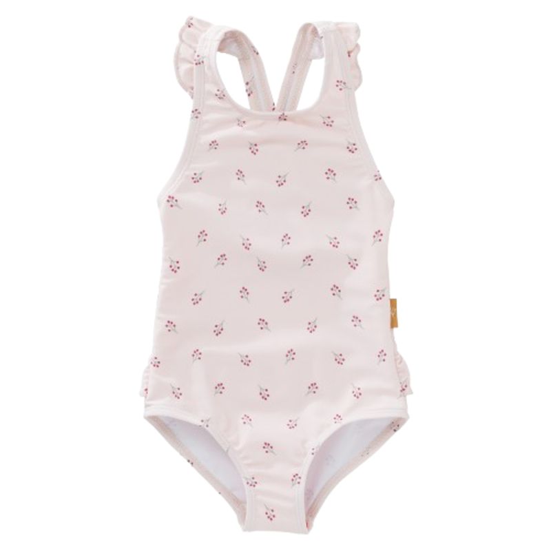 Fresk - Girl's Printed UV Swim Tanksuit - Berries