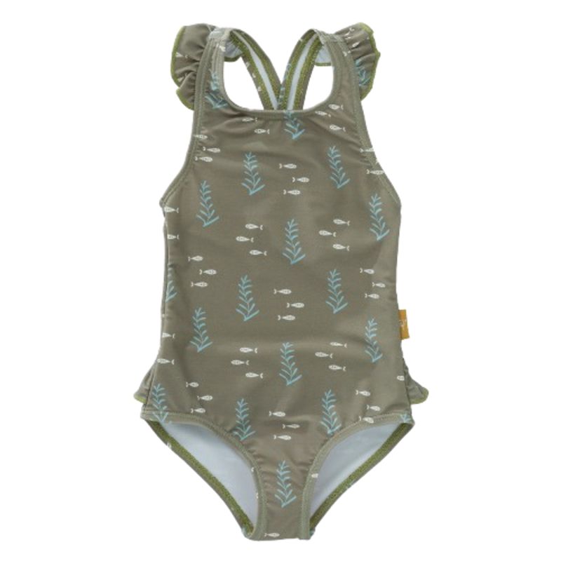 Fresk - Girl's Printed UV Swim Tanksuit - Ocean Green