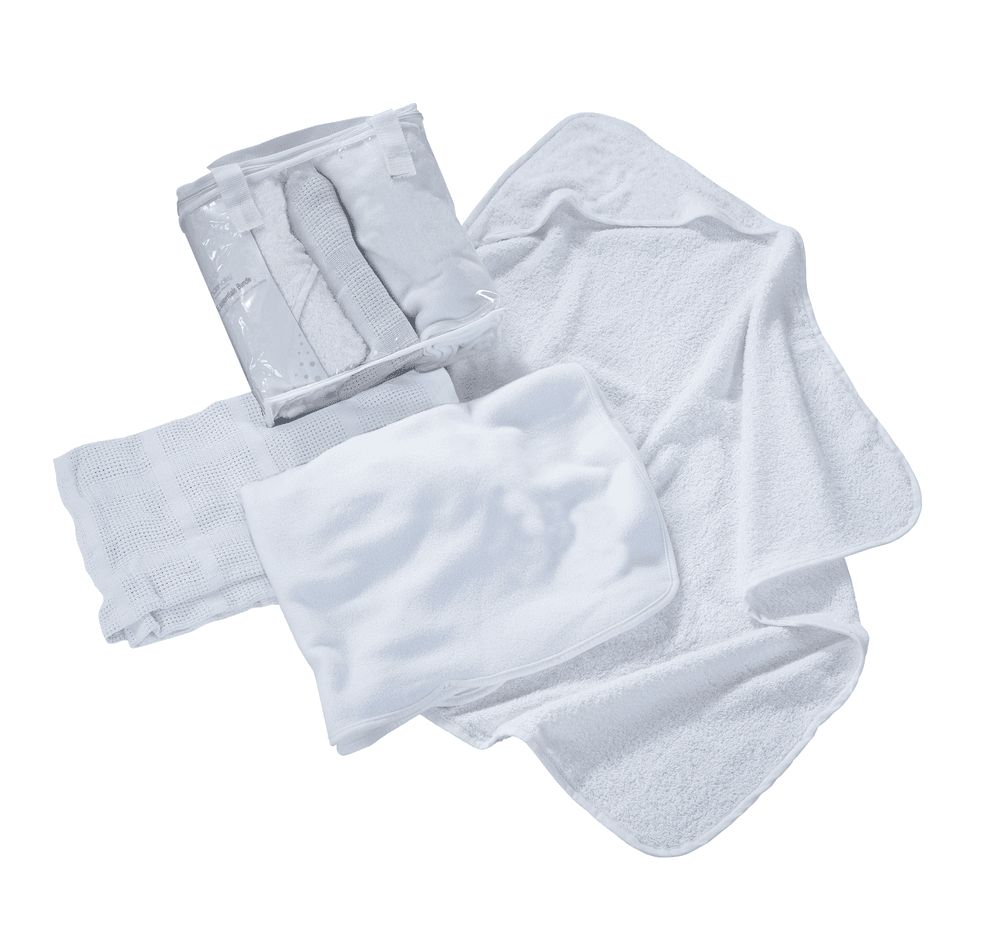 Kinder Valley - Baby Essential Bundle - White - 3pc Set