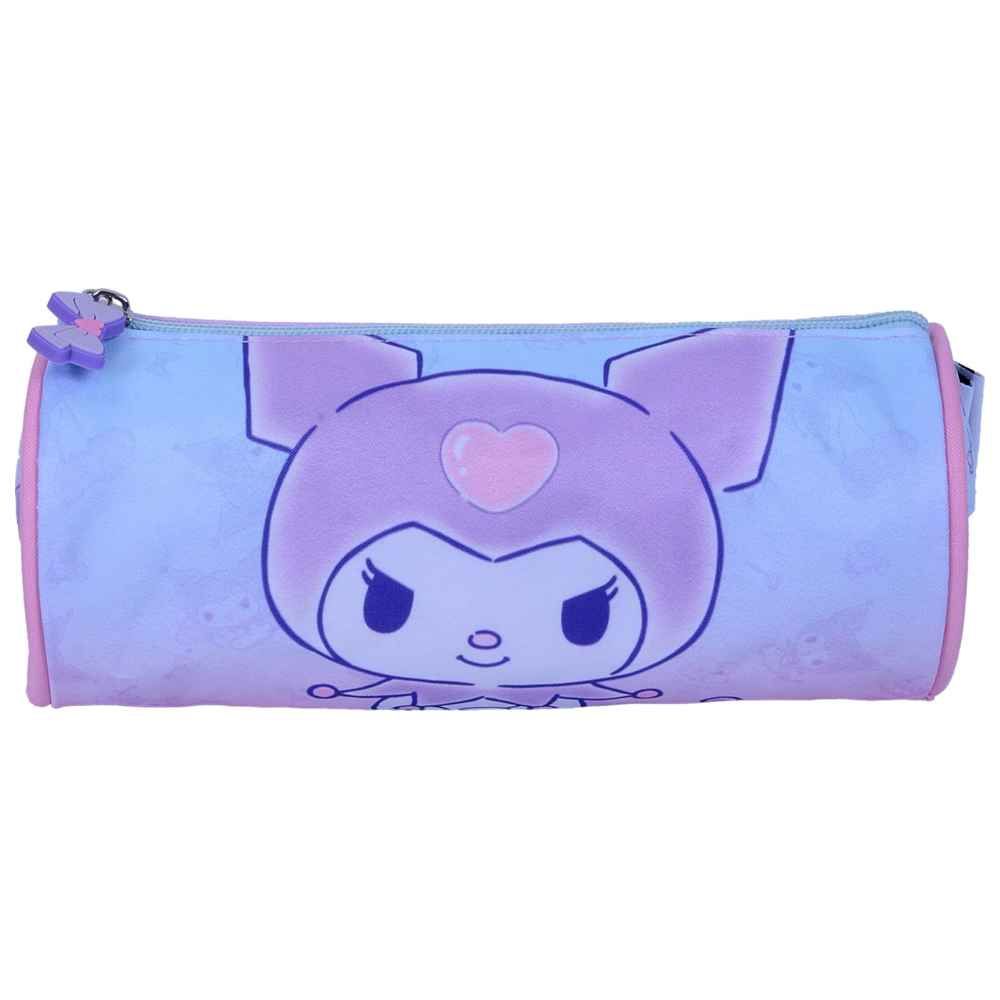 Kuromi - Round Pencil Case - Pink/Purple