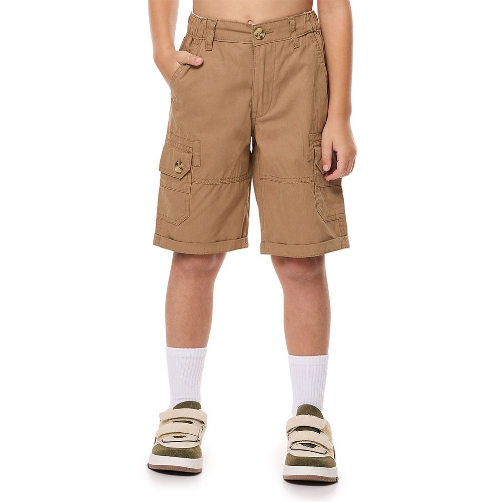 Victor And Jane - Boy's Cargo Shorts - Brown