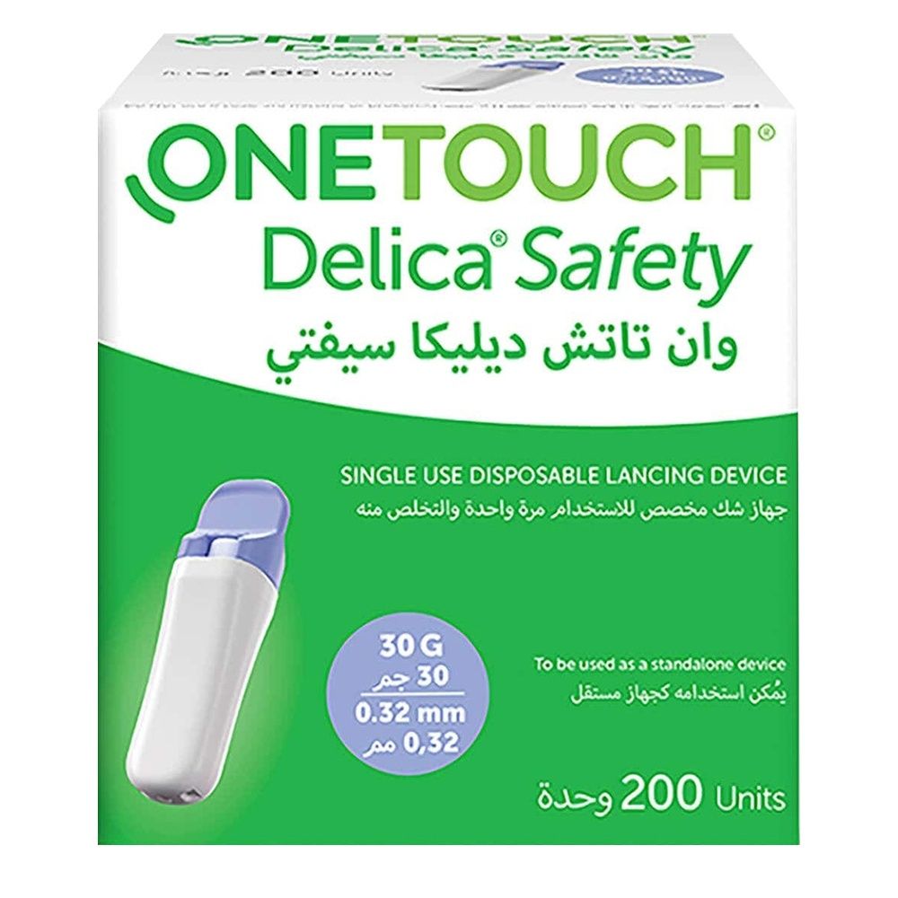جهاز وخز أحادي الاستخدام من ون تاتش - 200 قطعة