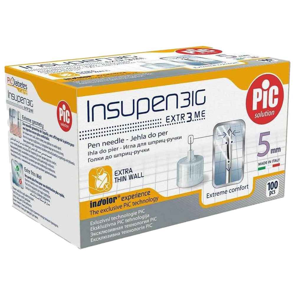 Pic - Insulin Pen Needles - 100 Pcs - 5 mm