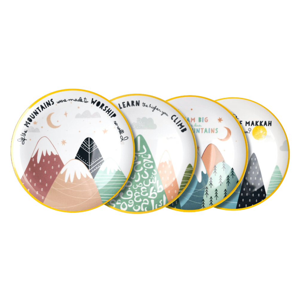 ONCE UPON A DUA - Kids Melamine Party Plates Set - Multicolor - 4 Pcs