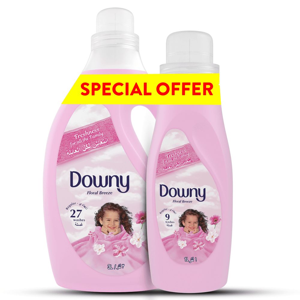 Downy - Regular Fabric Softener - Floral Breeze - Pack of 2 - 4 L