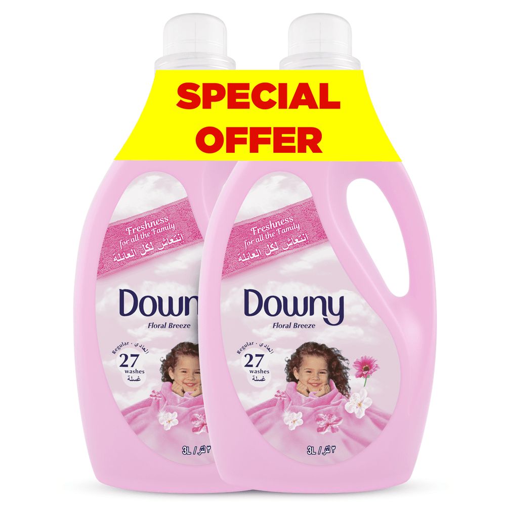 Downy - Regular Fabric Softener - Floral Breeze - Pack of 2 - 3 L