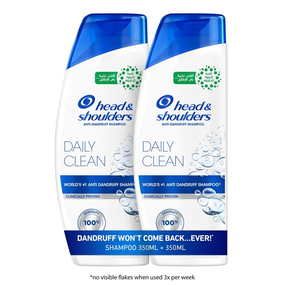 Head & Shoulders - Daily Clean Anti-dandruff Shampoo, With Maxfoam Technology 350ml Pack Of 2