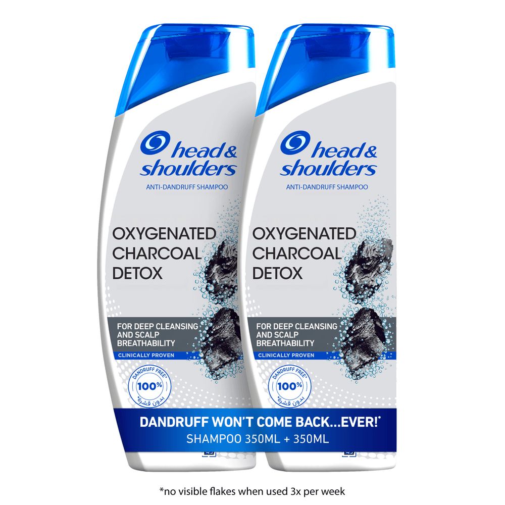 Head & Shoulders - Charcoal Detox Anti-dandruff Shampoo With Piroctone Olamine 350ml Pack Of 2