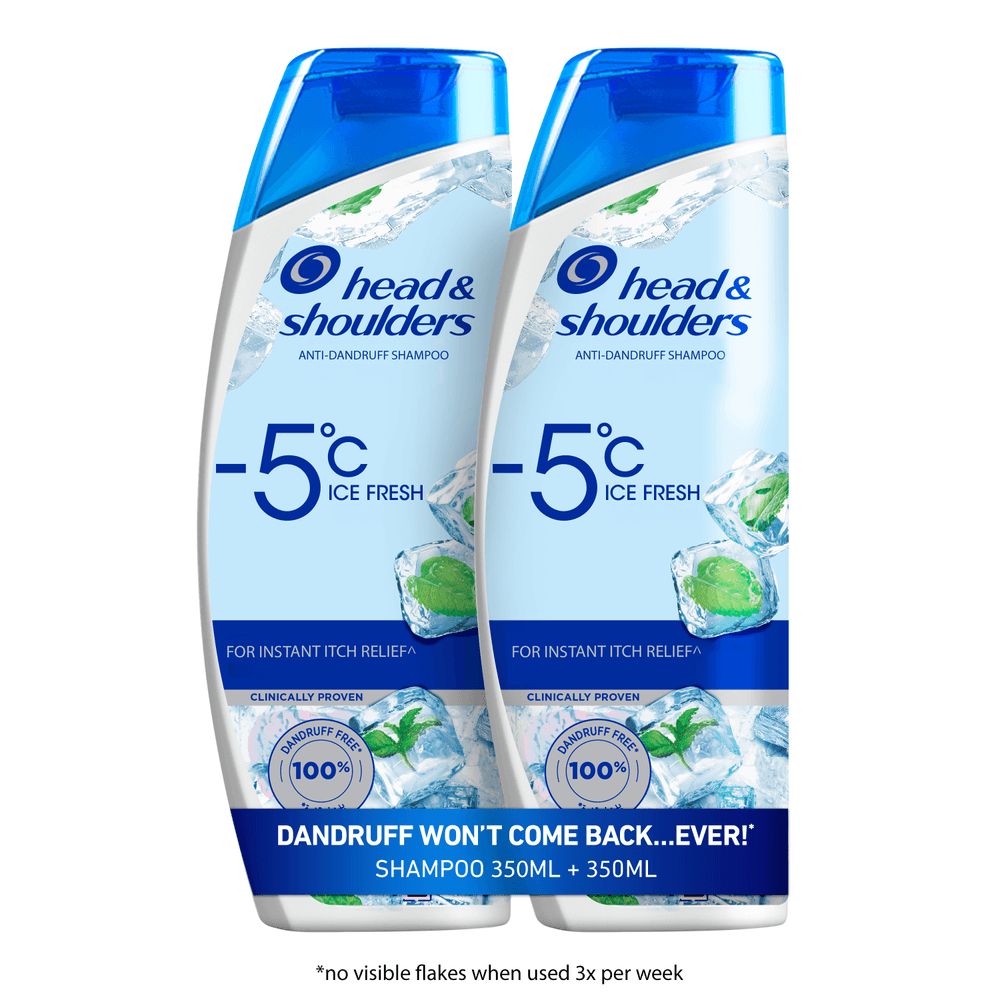 Head & Shoulders - Sub-zero Freshness Anti-dandruff Shampoo With Piroctone Olamine 350ml Pack Of 2