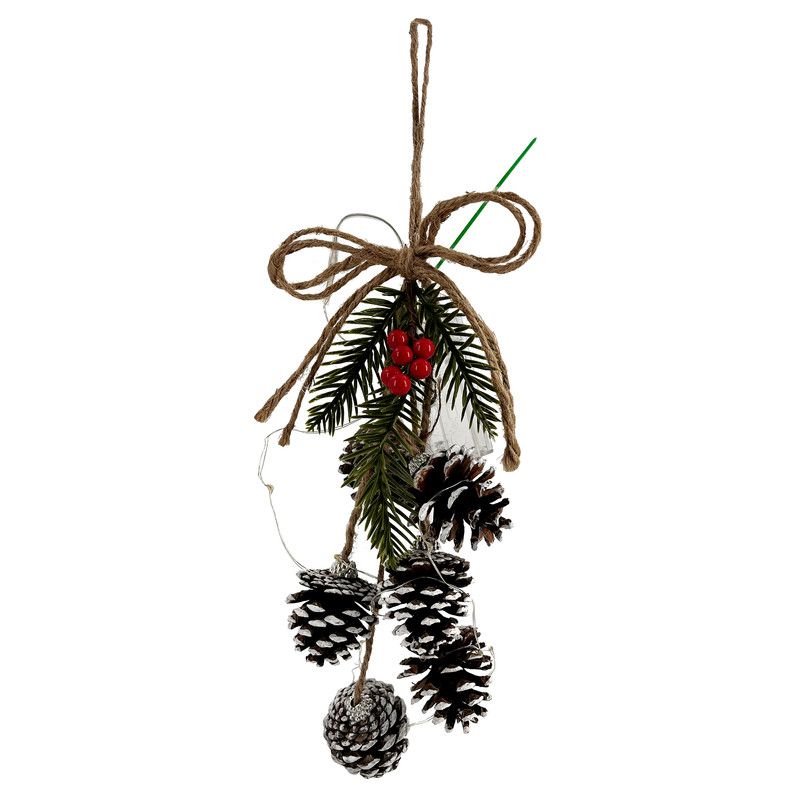 Christmas Magic - LED Christmas Pine Cone Cluster - 40 cm - 1 Pc