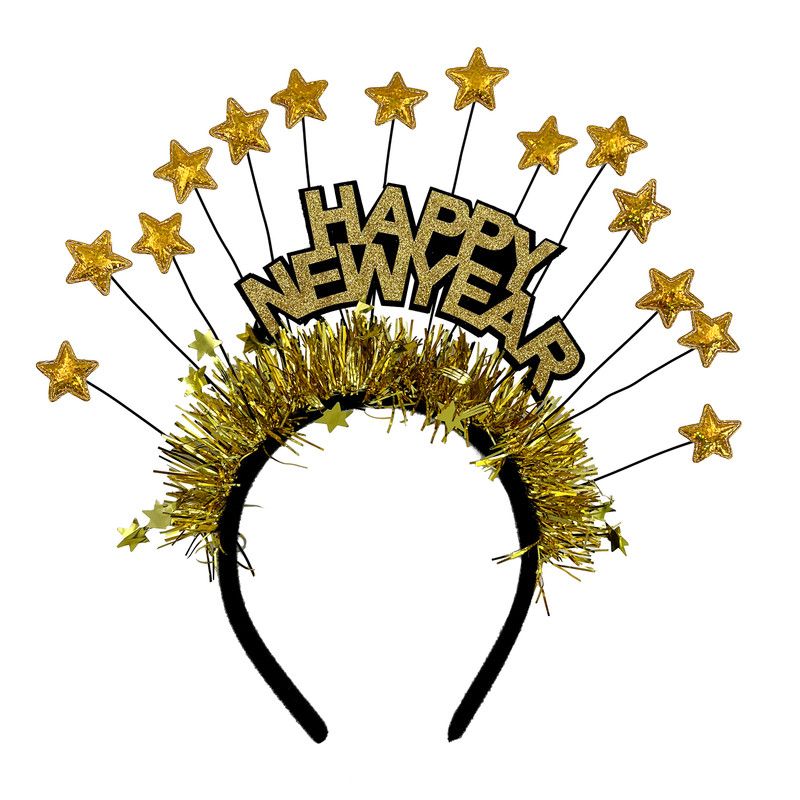 Party Magic - New Year Star Headband - Gold