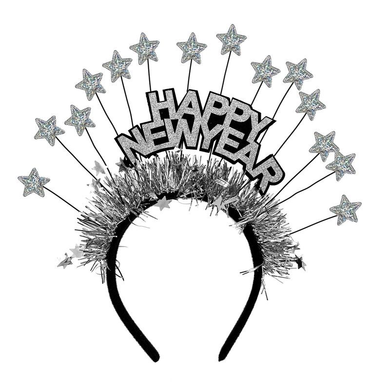 Party Magic - New Year Star Headband - Silver