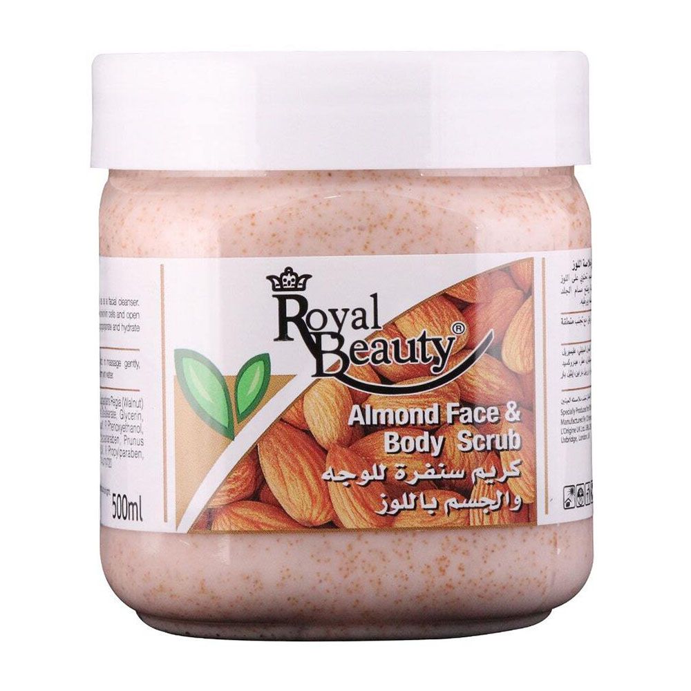 Royal Beauty - Almond Face & Body Scrub - 500 ml
