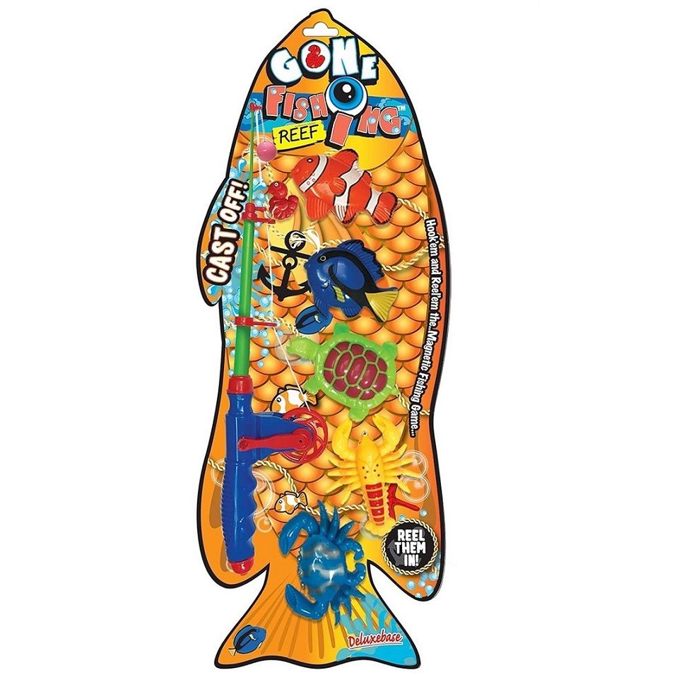 Deluxe Base - Gone Fishing Bath Toy Playset - Reef - 6 Pcs