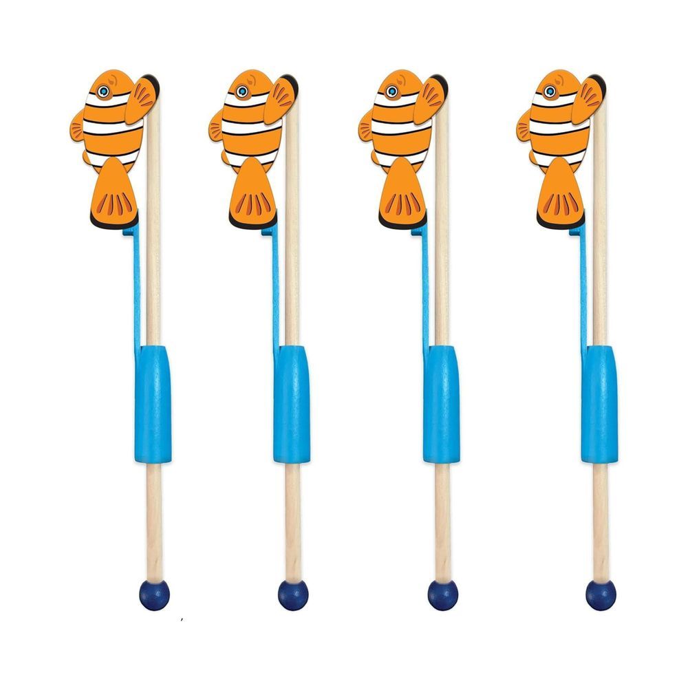 Deluxe Base - Animal Acrobats Balancing Toy - Clown Fish - 4 Pcs