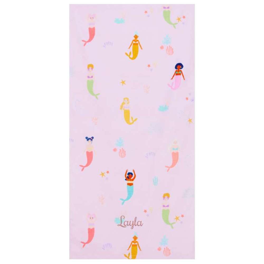 Little IA - Personalized Mermaid Towel - 140x70 cm