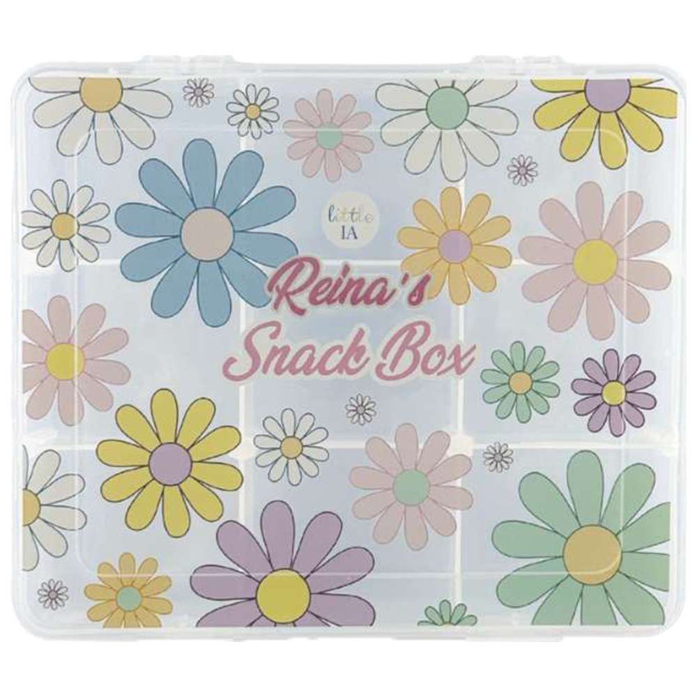 Little IA - Personalized 9 Compartment Snack Box - Floral - 1100 ml