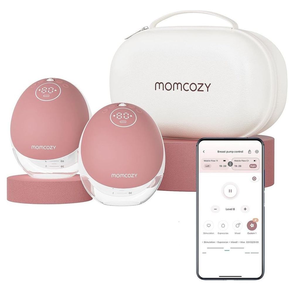 Momcozy - Mobile Flow Hands-Free Double Breast Pump M9 - Maroon