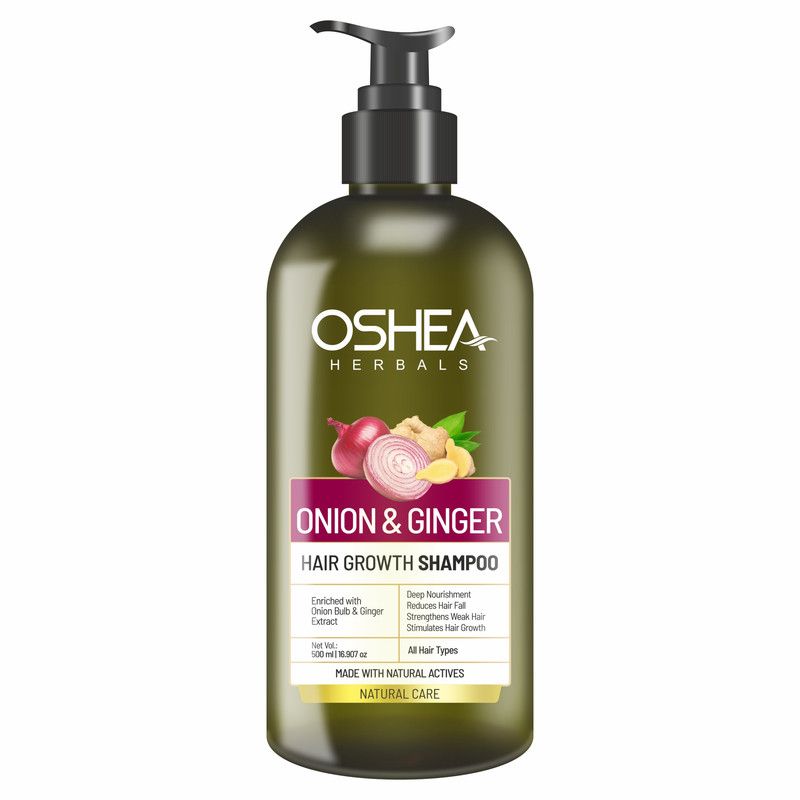Oshea Herbals - Onion And Ginger Hair Growth Shampoo For All Hair Type 500ml