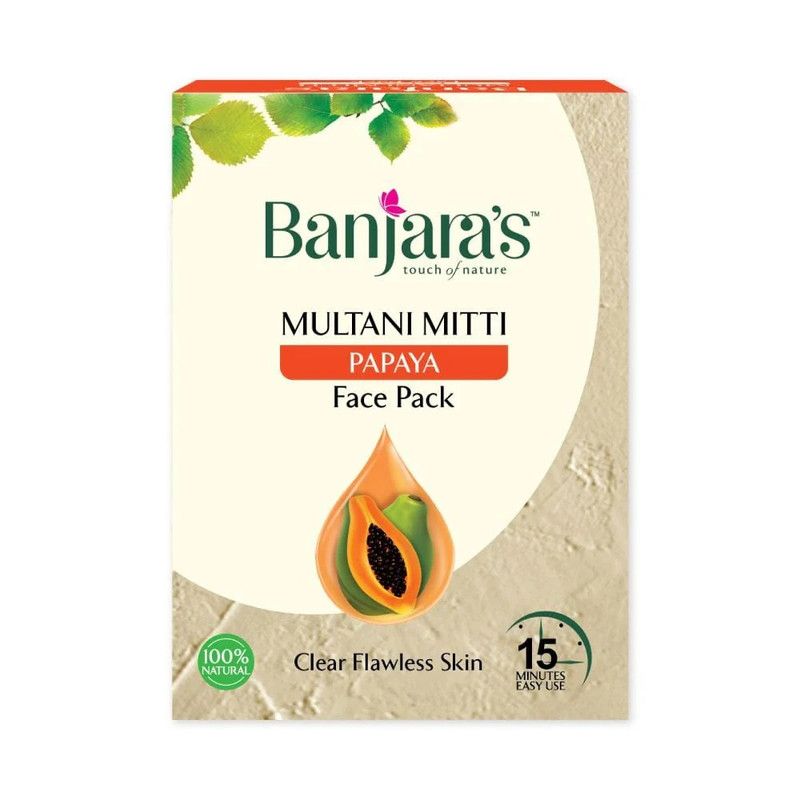 Banjara's - Papaya Multani Mitti Face Pack - 100 gm