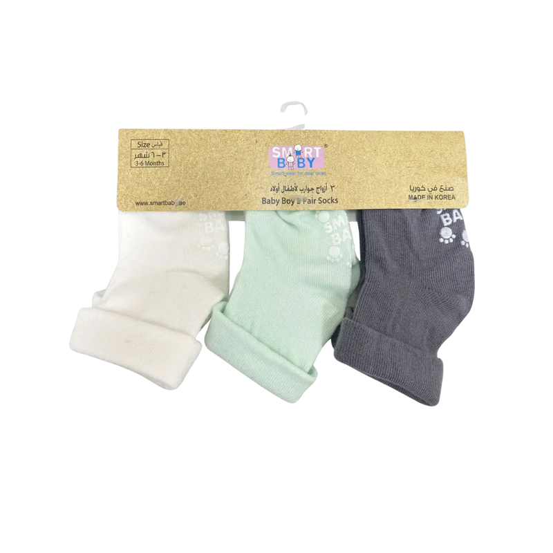 Smart Baby - 3pc-Set - Boy's Printed Socks - Multicolor