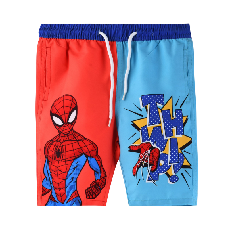 Spiderman - Boy Swim Board Short - Blue/Red