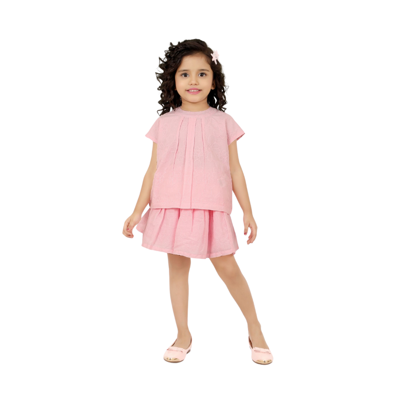 Smart Baby - 2pc-Set - Baby Girl's Top With Shorts - Pink