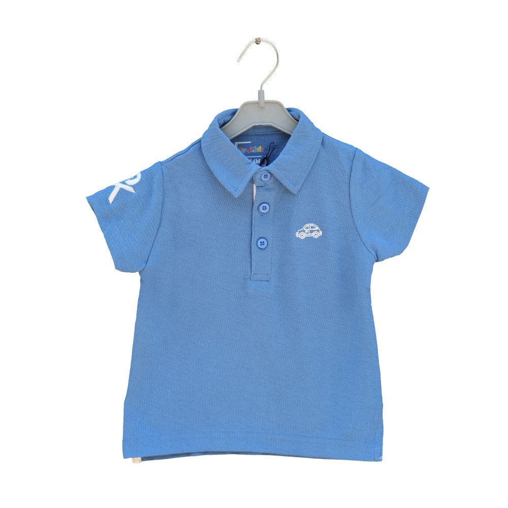 Prokids - Kids Button Up Polo Shirt - Azure Blue