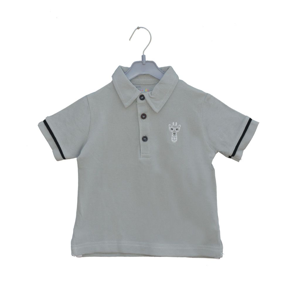 Prokids - Kids Button Up Light Polo Shirt - Grey