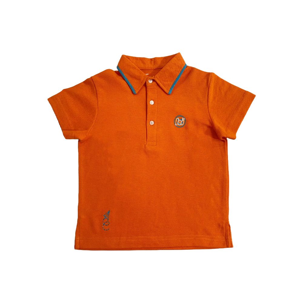 Prokids - Kids Button Up Polo Shirt - Sun Orange