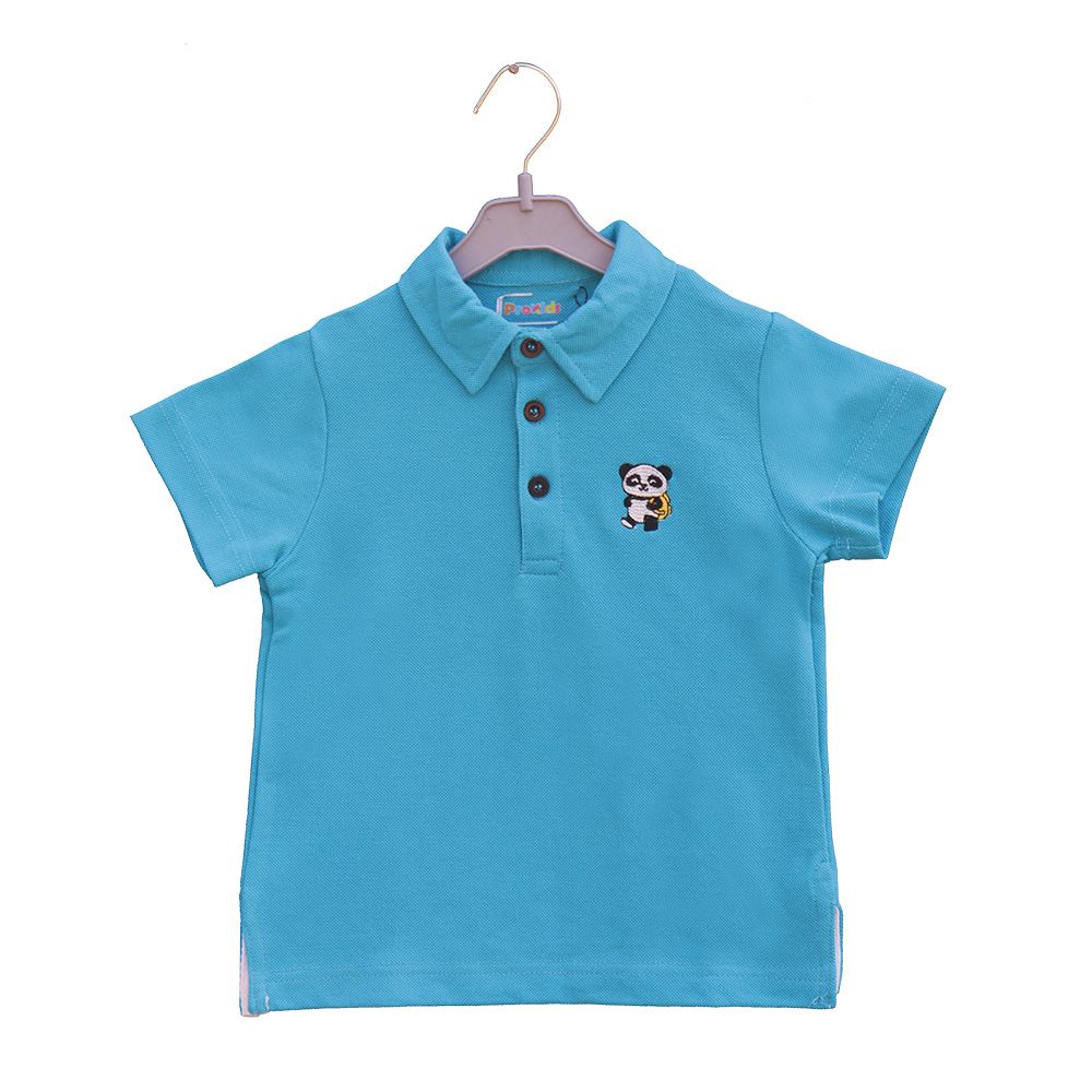 Prokids - Kids Button Up Polo Shirt - Ceil Blue