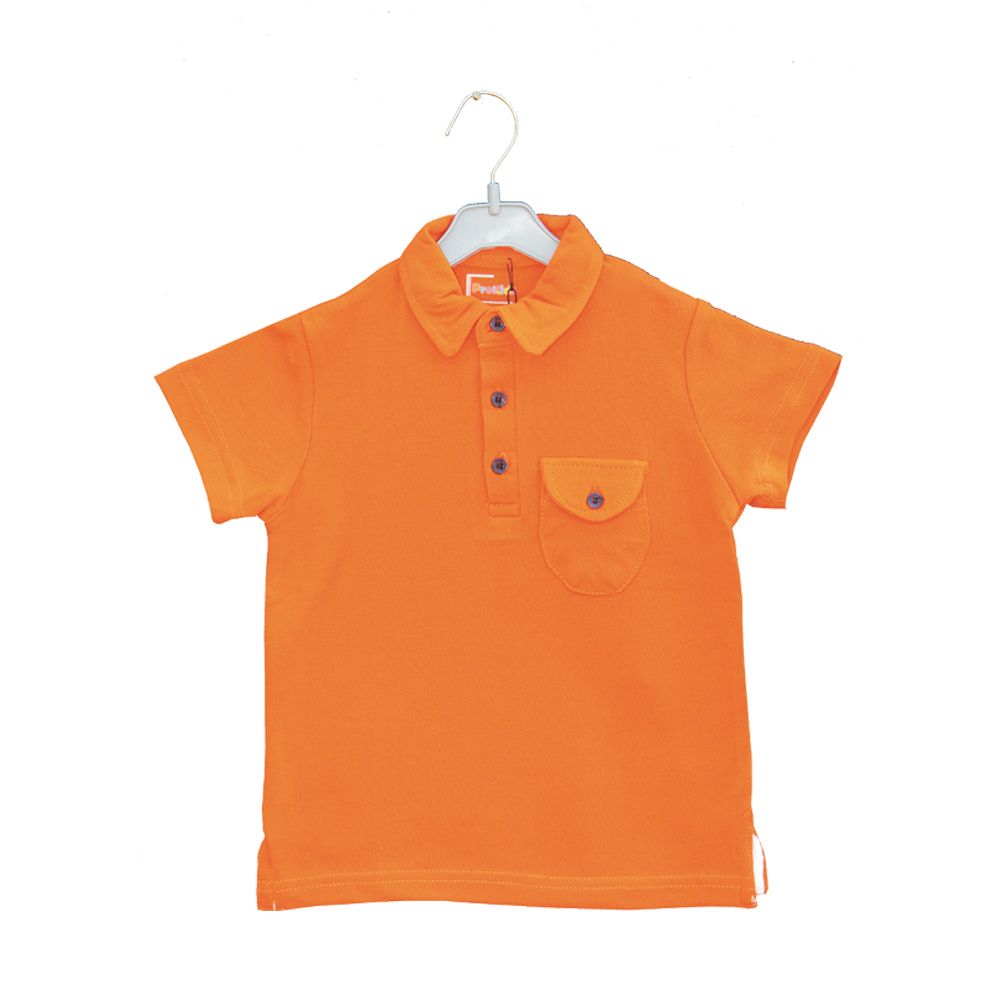 Prokids - Kids Button Up Polo Shirt - Orange