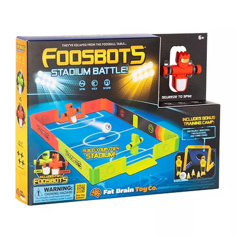 Fat Brain Toys - Foosbots Stadium Battle Board Game Set