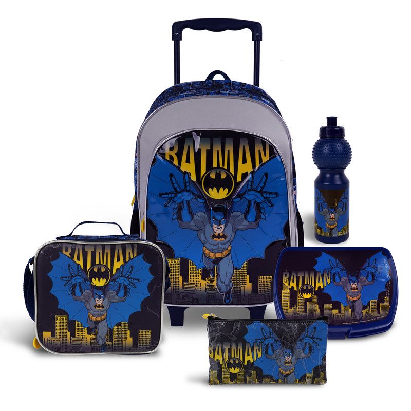 Warner Bros.- 5-In-1 Batman Sign of A Hero Trolley School Set