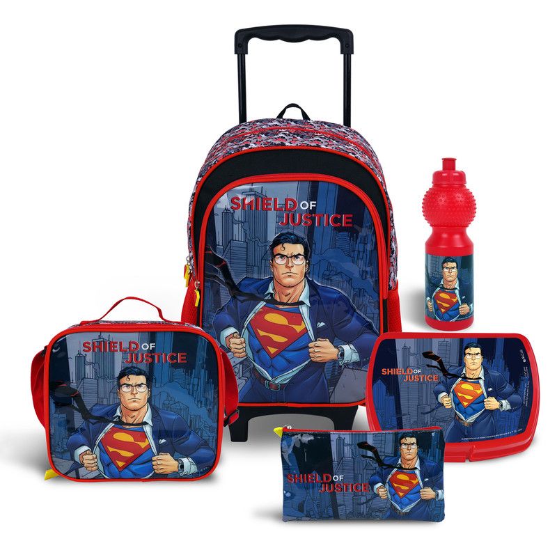 Warner Bros. - 5-In-1 Superman Shield of Justice Trolley School Set